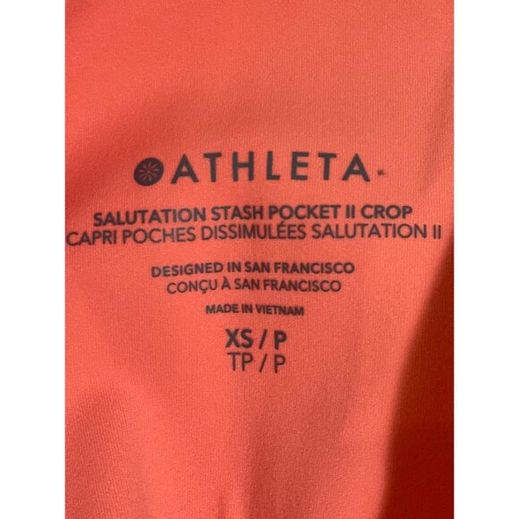 Athleta Salutation Stash Pocket II Crop Capri Leggings Quick-Drying Breathable X - Picture 4 of 16